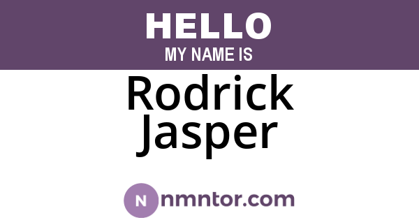 Rodrick Jasper