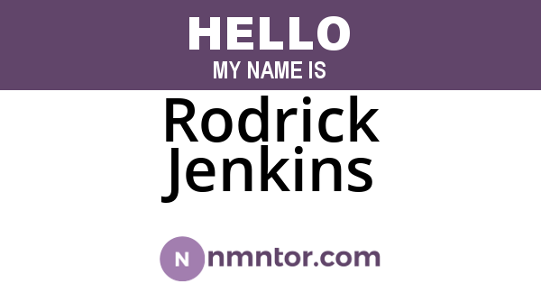 Rodrick Jenkins