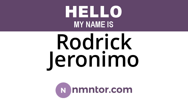 Rodrick Jeronimo