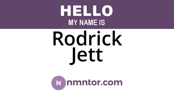 Rodrick Jett