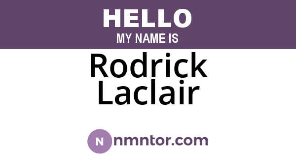 Rodrick Laclair