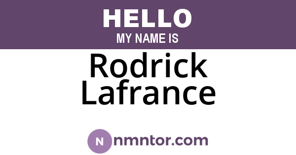 Rodrick Lafrance
