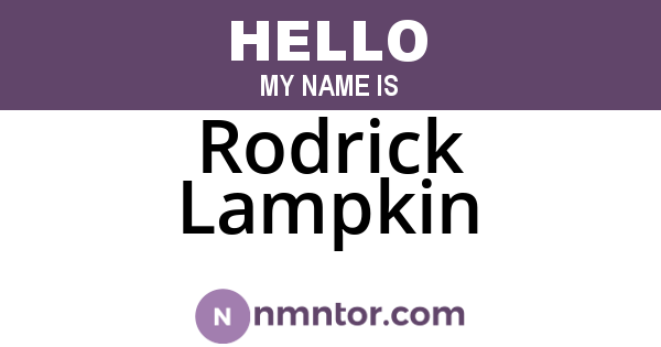 Rodrick Lampkin