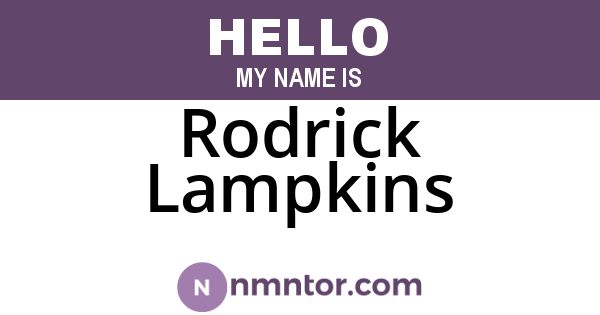 Rodrick Lampkins