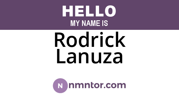 Rodrick Lanuza