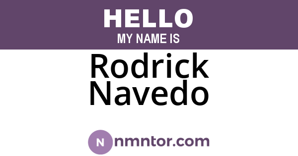 Rodrick Navedo