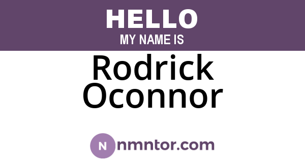 Rodrick Oconnor
