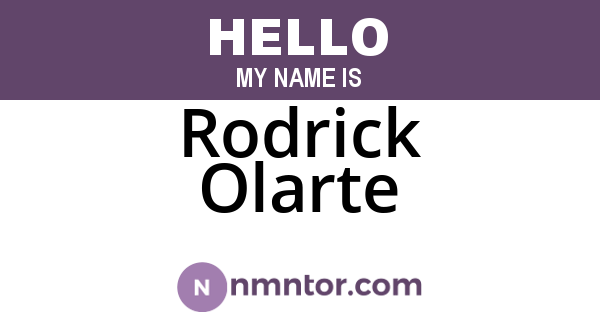 Rodrick Olarte