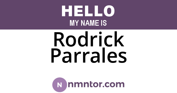 Rodrick Parrales