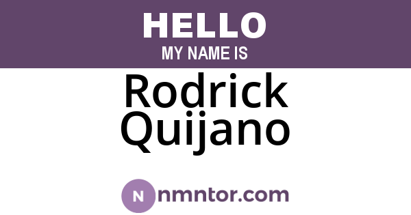 Rodrick Quijano