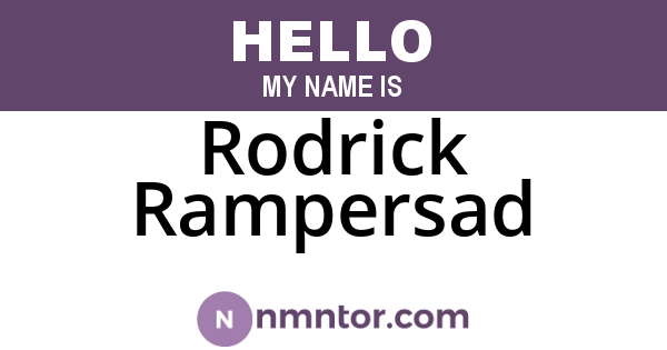 Rodrick Rampersad