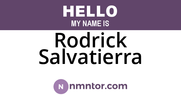Rodrick Salvatierra