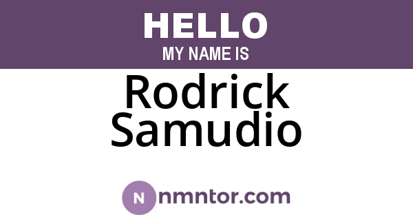 Rodrick Samudio