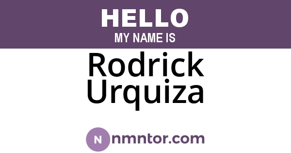 Rodrick Urquiza
