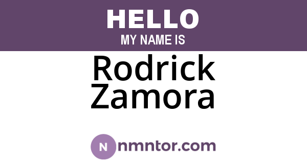 Rodrick Zamora
