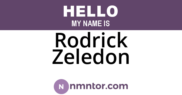 Rodrick Zeledon
