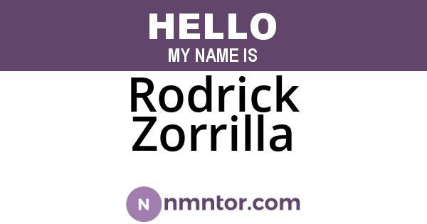 Rodrick Zorrilla