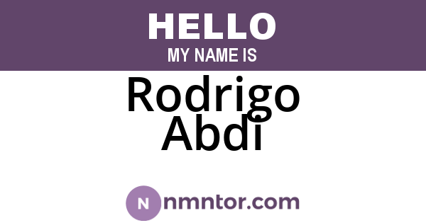 Rodrigo Abdi