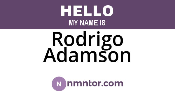 Rodrigo Adamson