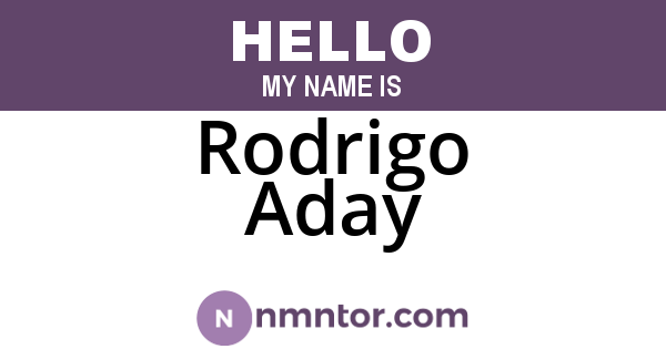 Rodrigo Aday