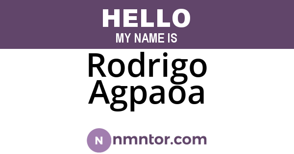 Rodrigo Agpaoa