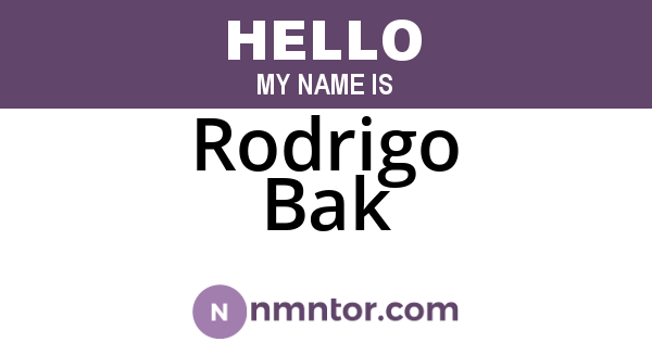 Rodrigo Bak
