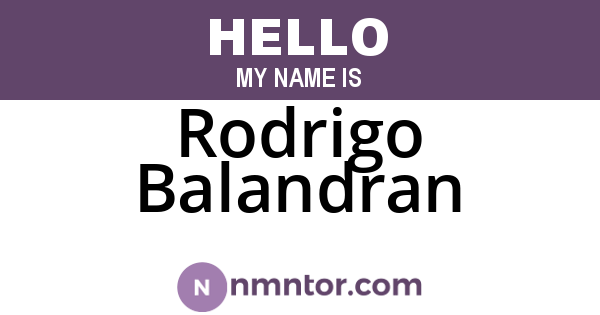 Rodrigo Balandran