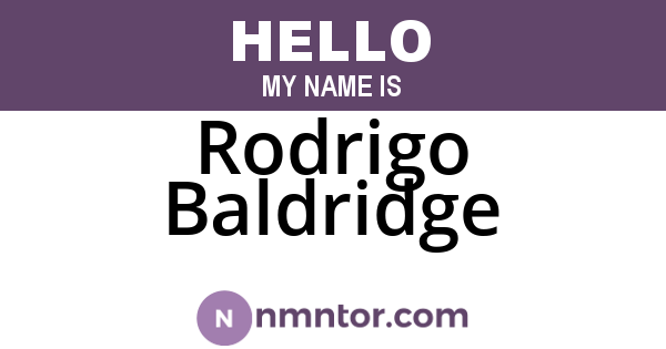 Rodrigo Baldridge