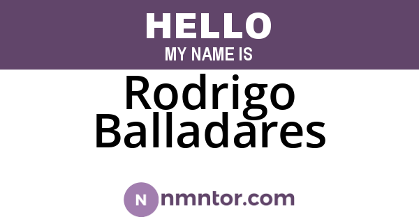 Rodrigo Balladares