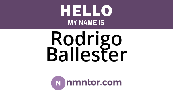 Rodrigo Ballester
