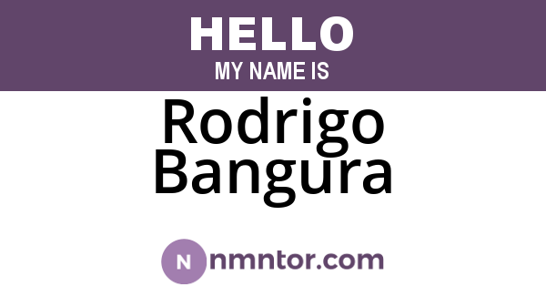 Rodrigo Bangura