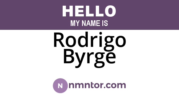 Rodrigo Byrge