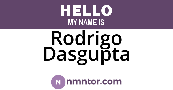 Rodrigo Dasgupta