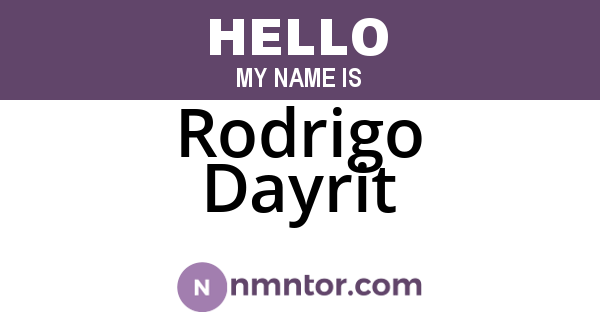Rodrigo Dayrit