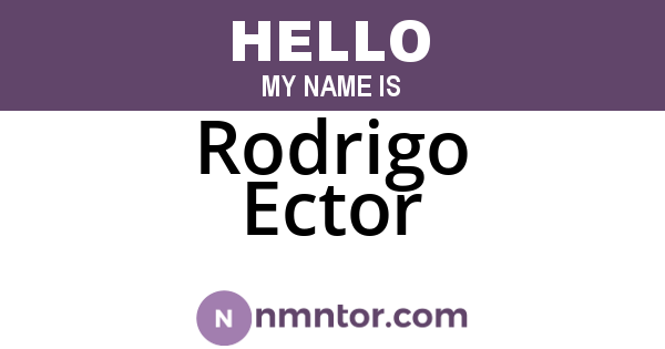 Rodrigo Ector