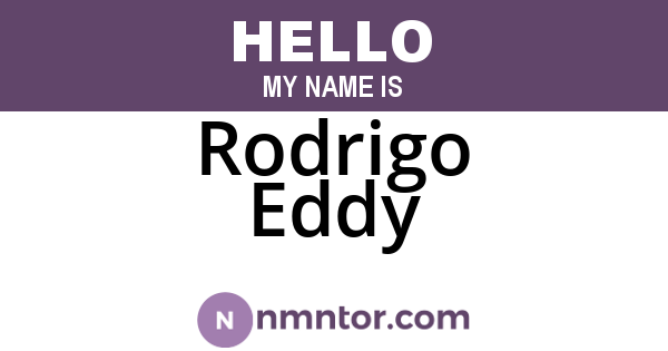 Rodrigo Eddy
