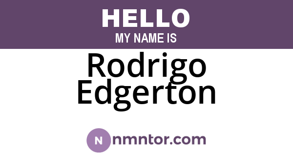 Rodrigo Edgerton