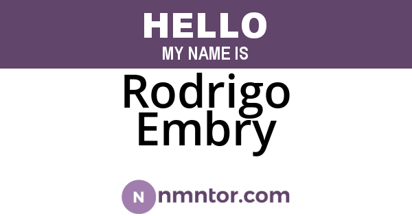 Rodrigo Embry