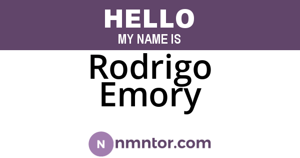 Rodrigo Emory