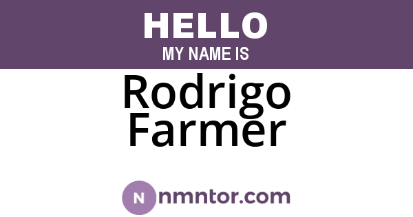 Rodrigo Farmer