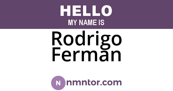 Rodrigo Ferman