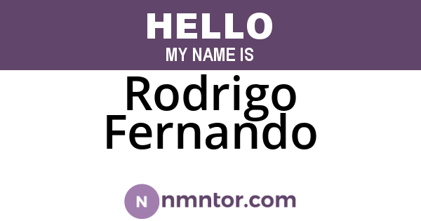 Rodrigo Fernando