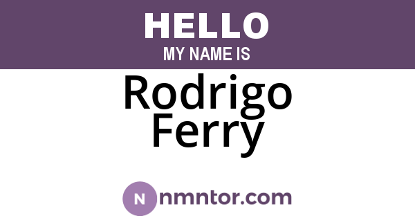 Rodrigo Ferry