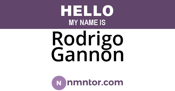 Rodrigo Gannon