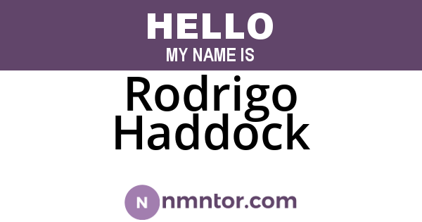 Rodrigo Haddock