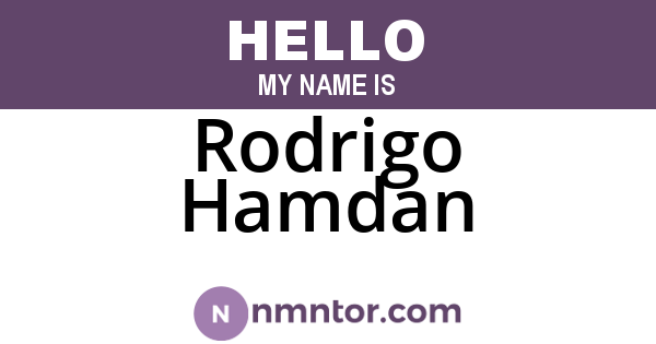 Rodrigo Hamdan