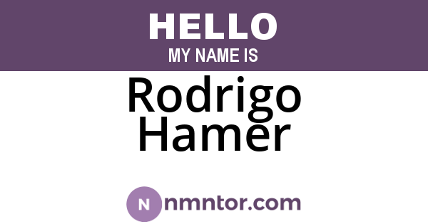 Rodrigo Hamer