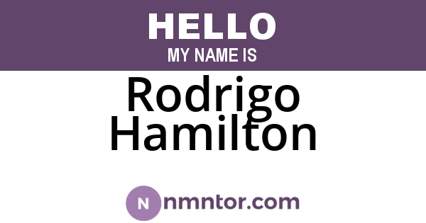 Rodrigo Hamilton