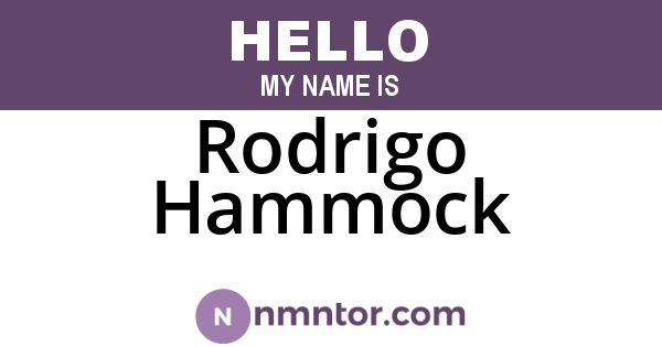 Rodrigo Hammock