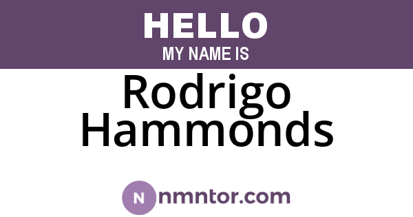 Rodrigo Hammonds